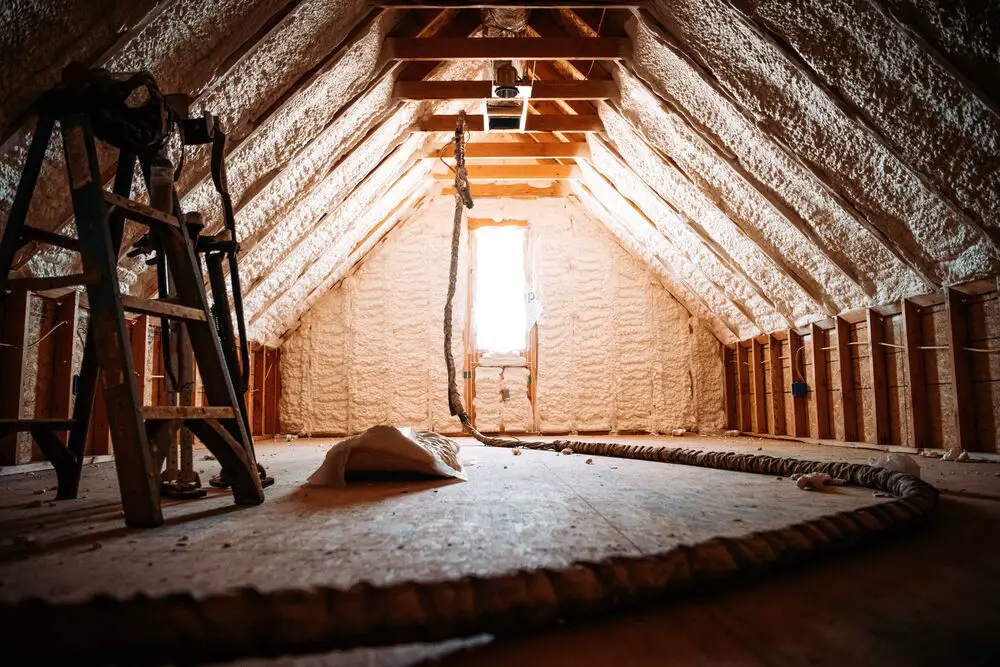 inside view of an attic