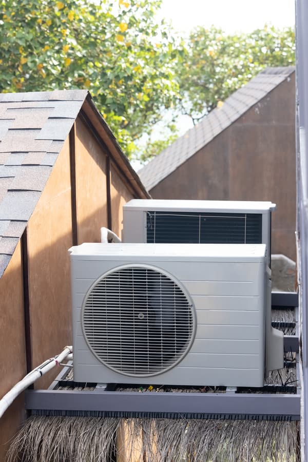 installation of an outdoor air conditioning unit